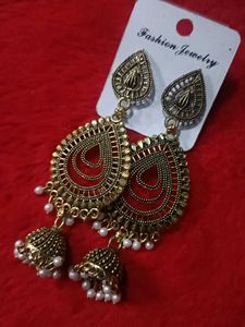Golden Jhumka Earrings
