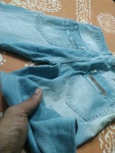 Light Blue With White Shaded Denium Jeans