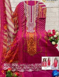 Pink &amp; Orange Salwar Kameez