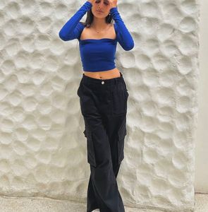 Blue Crop Top