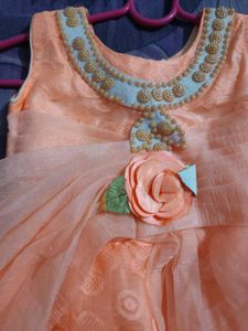 Cute Peach Party Dress