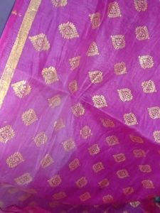 Women Printed Pink Dupatta