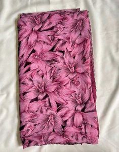 Floral Print Saree- Pink