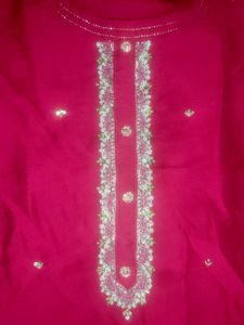 Rose Colour Party Wear Kurti