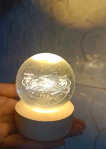 Crystal Ball Night Light Lamp With Chargeing Cable