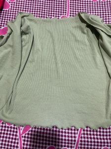 Sage Green Tie-Front Cardigan