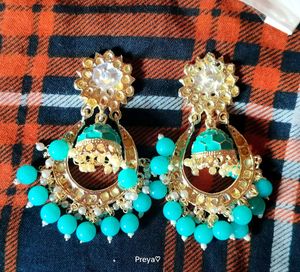 New Aqua Blue Jhumka Earrings 🦋