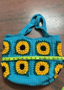 Pintresty Sunflower🌻Crochet Tote Bag
