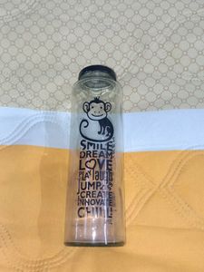 Fun Monkey Design Glass Water Bottle