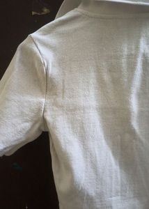 Zudio Collar White Crop Top