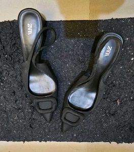 Zara Black Block Heel