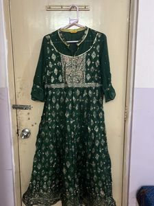 Aurellia Emerald Green Anarkali Dress