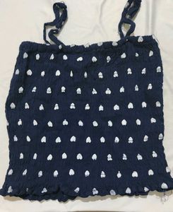 Navy Heart Shaped Tank Top