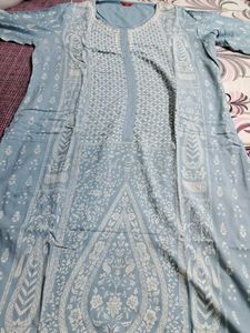 Elegant Blue Printed Kurti