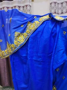 Royal Blue Embroidered Salwar Kameez