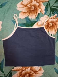 Shein Spaghetti Strap Contrast Trim Short Cami Top