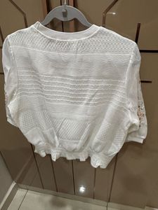 White Embroidered Top