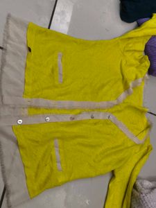 Yellow Knit Cardigan