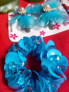 Blue Hair Accessories Set
