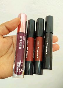 Set Of 4 | Lakme And Colourplay Brown Lipsticks