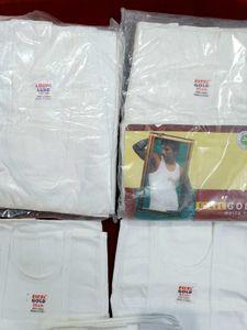 Men&#39;s New White Vest  - 6 Pack