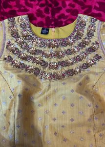 Party Wear Gold Colour Blouse/Top