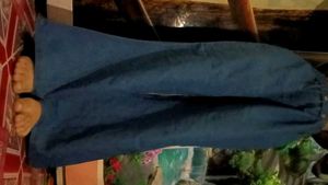 Blue flared denim pants