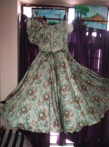 Floral One-Shoulder Ruffle Dress