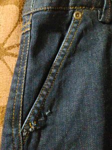Preloved Van Heusen Blue Denim Midi Skirt