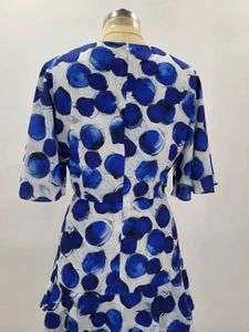 Blue Polka Dot Dress Length  40 Inches