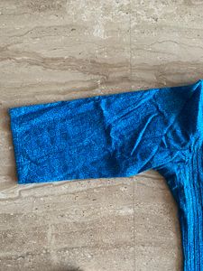 Blue kuta with 3/4th sleeves