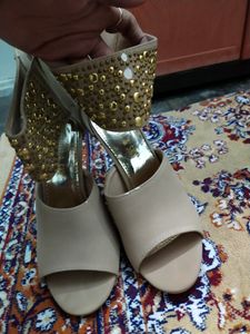 Heels With Gold Dots