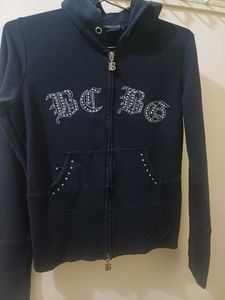 BCBGeneration Rhinestone Zip Hoodie