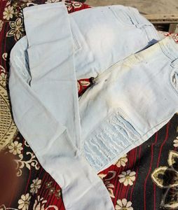 Denim Scratches Jeans