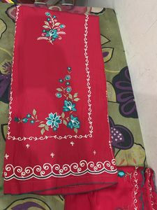 Red Embroidered Salwar Kameez