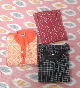 Combo Of 3 Kurtas