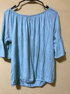 Blue Peplum Top