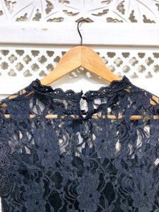 Vintage Charm Laced Blouse A