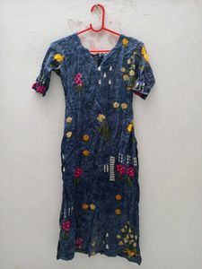 Blue Cotton Kurtha