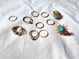 Set Of 11 Stunning Anti Tarnish Gold Rings ✨