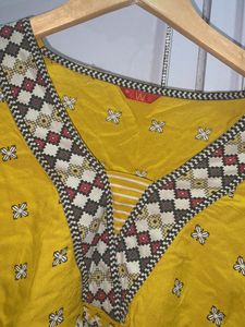 Bohemian Printed mustard yellow Top