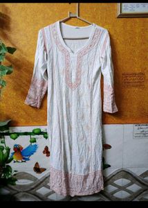 White Chikankari Kurta Set