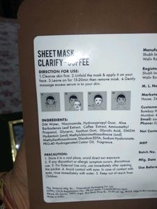 Zudio Coffe Clarify Sheet Mask