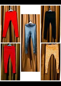 Combo Of 5 Leggings Mix Sizes
