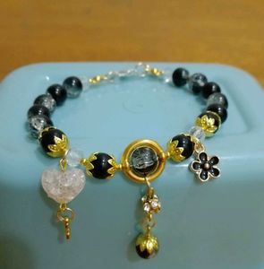 Charming Beaded Golden Eclipse Bracelet