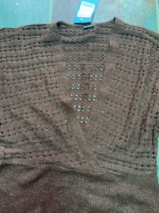 Cute brown top- MAX fashion