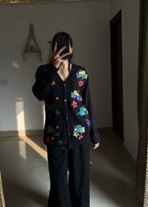 VINTAGE COTTAGECORE EMBROIDERED ANGEL Cardigan