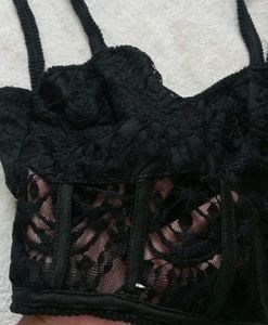 Mesh Embroidery Top