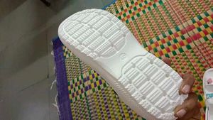 Cute White Crogs with Charm Details