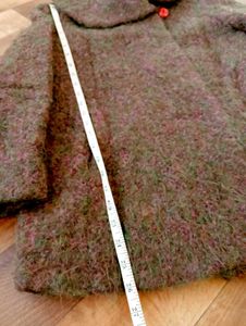 Brown Boucle Wool Coat